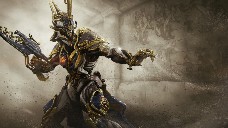 Armored Warrior with Weapon — Gold, Dramatic