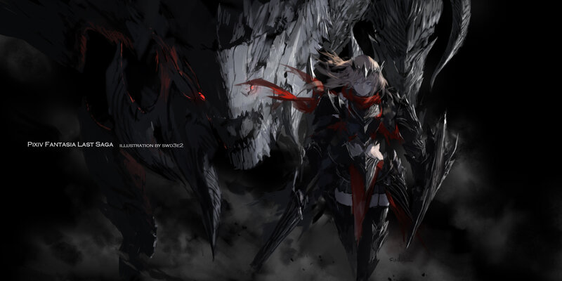 Armored Warrior with Wings — Black, Dramatic, Night, Digital Art, Armor