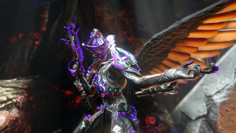 Armored Warrior with Wings — Purple, Dramatic, 3d Render