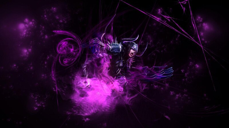Armored Warrior with Wings — Purple, Dramatic, Intense