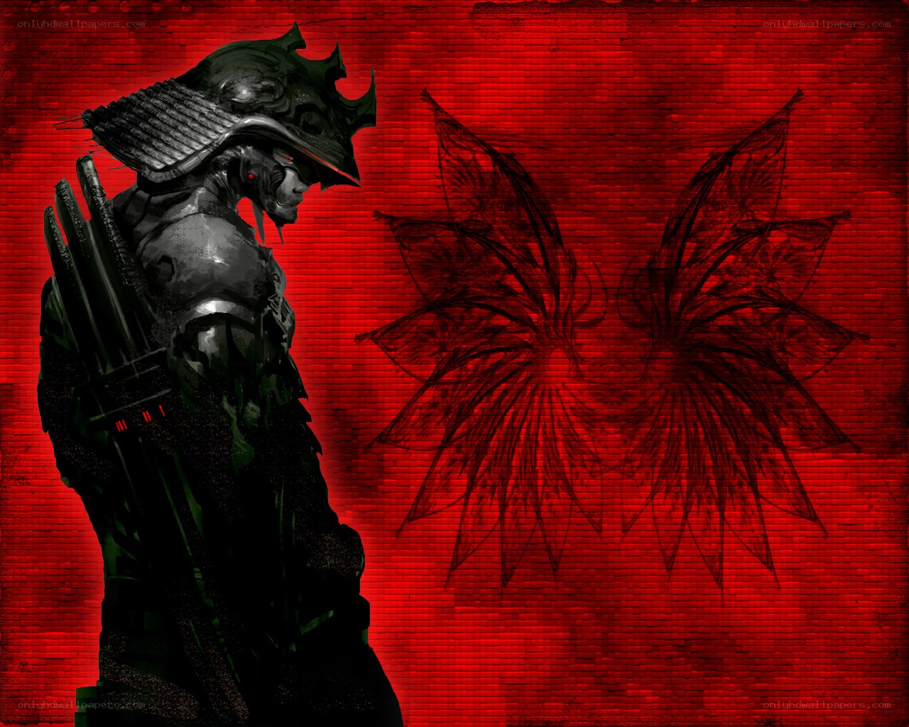 armored warrior with wings