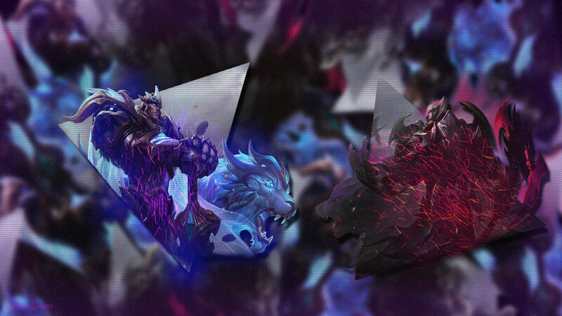 Armored Warrior with Wolf — Purple, Dramatic