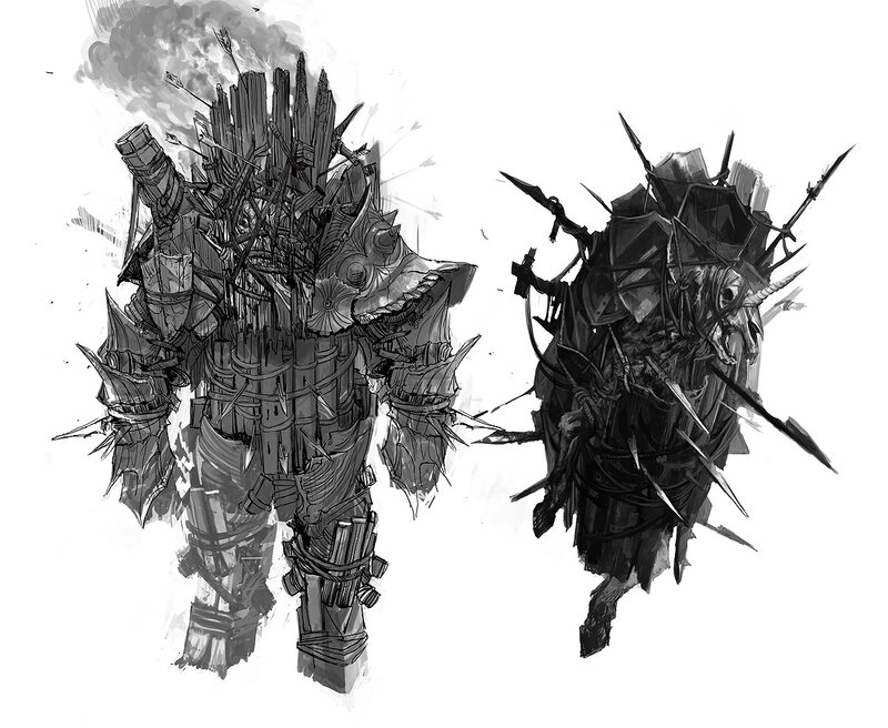 Armored Warriors — Black, Dramatic