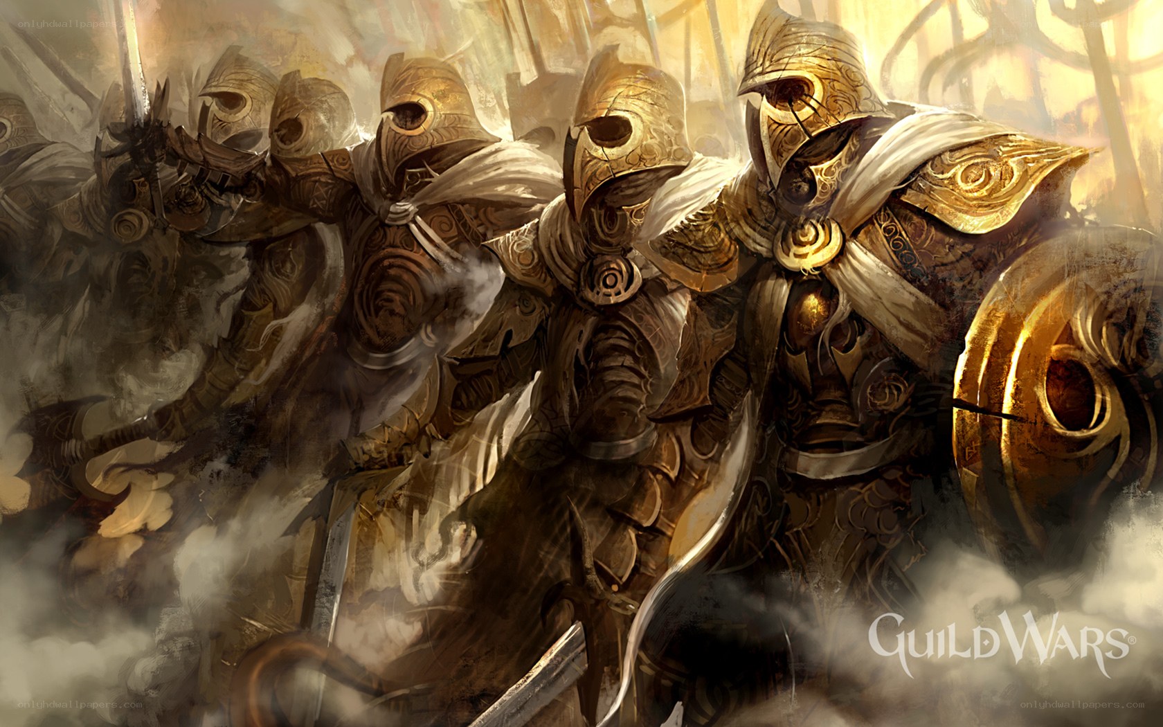 armored warriors in battle