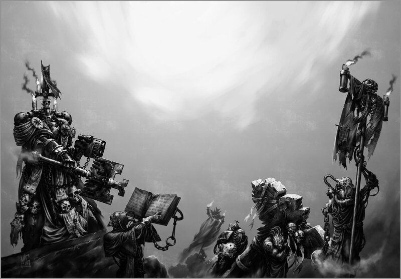 Armored Warriors in Battle — Black, Dramatic