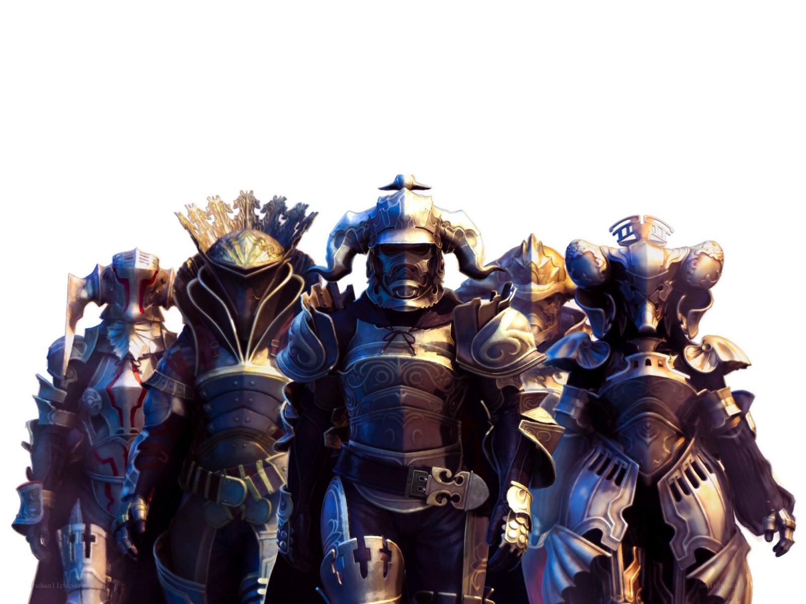 armored warriors in fantasy armor