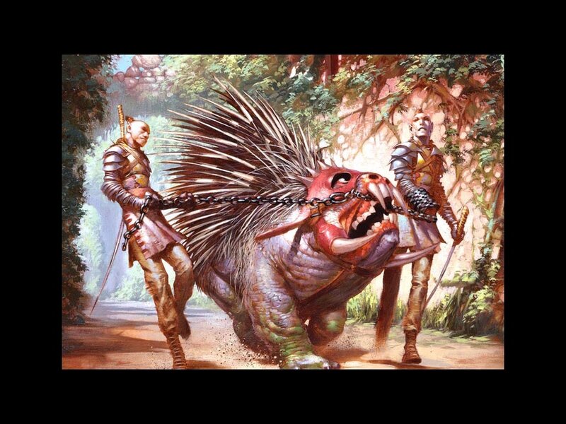 Armored Warriors with Porcupine Beast