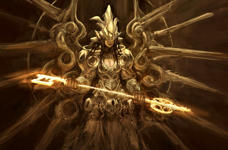 Armored Woman with Key
