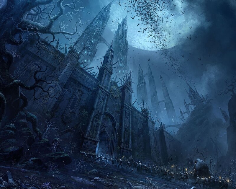 Army Approaching Castle
