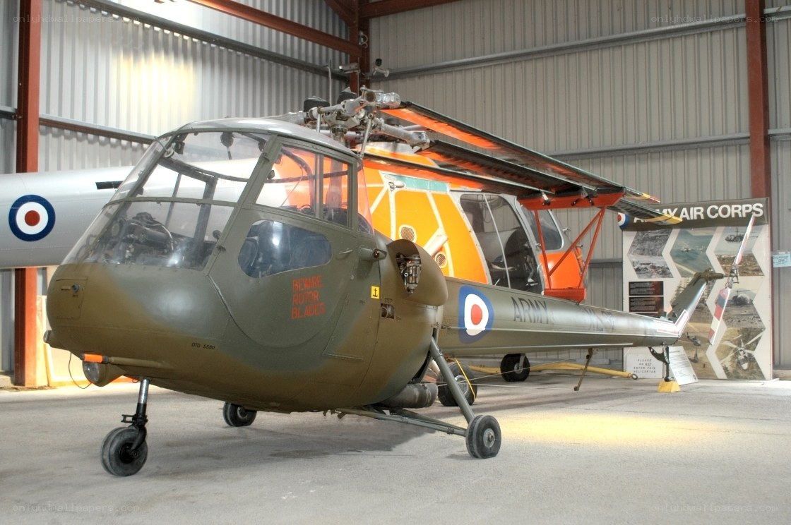Army helicopter in museum