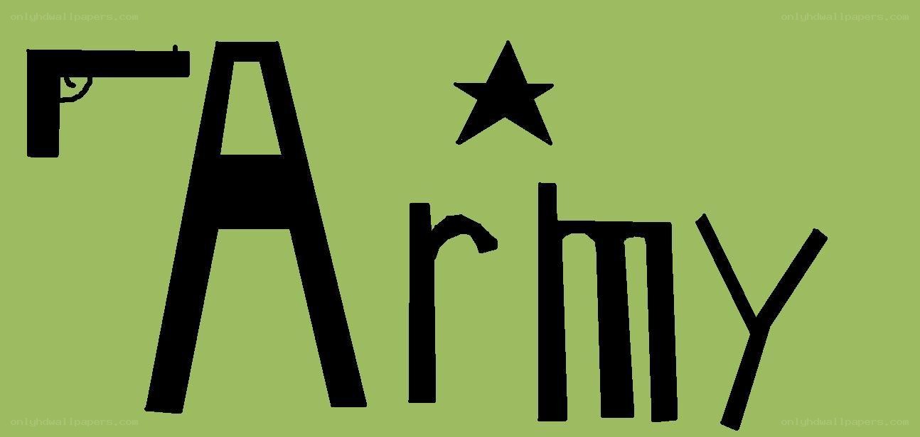 Army logo with gun and star