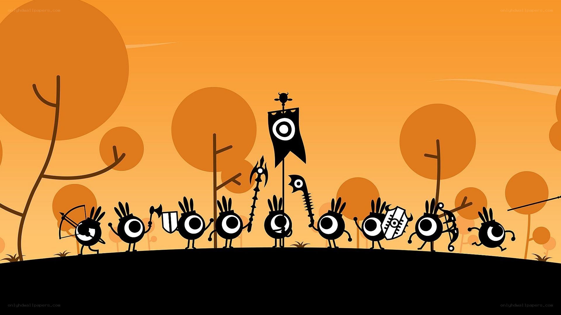 army of black creatures