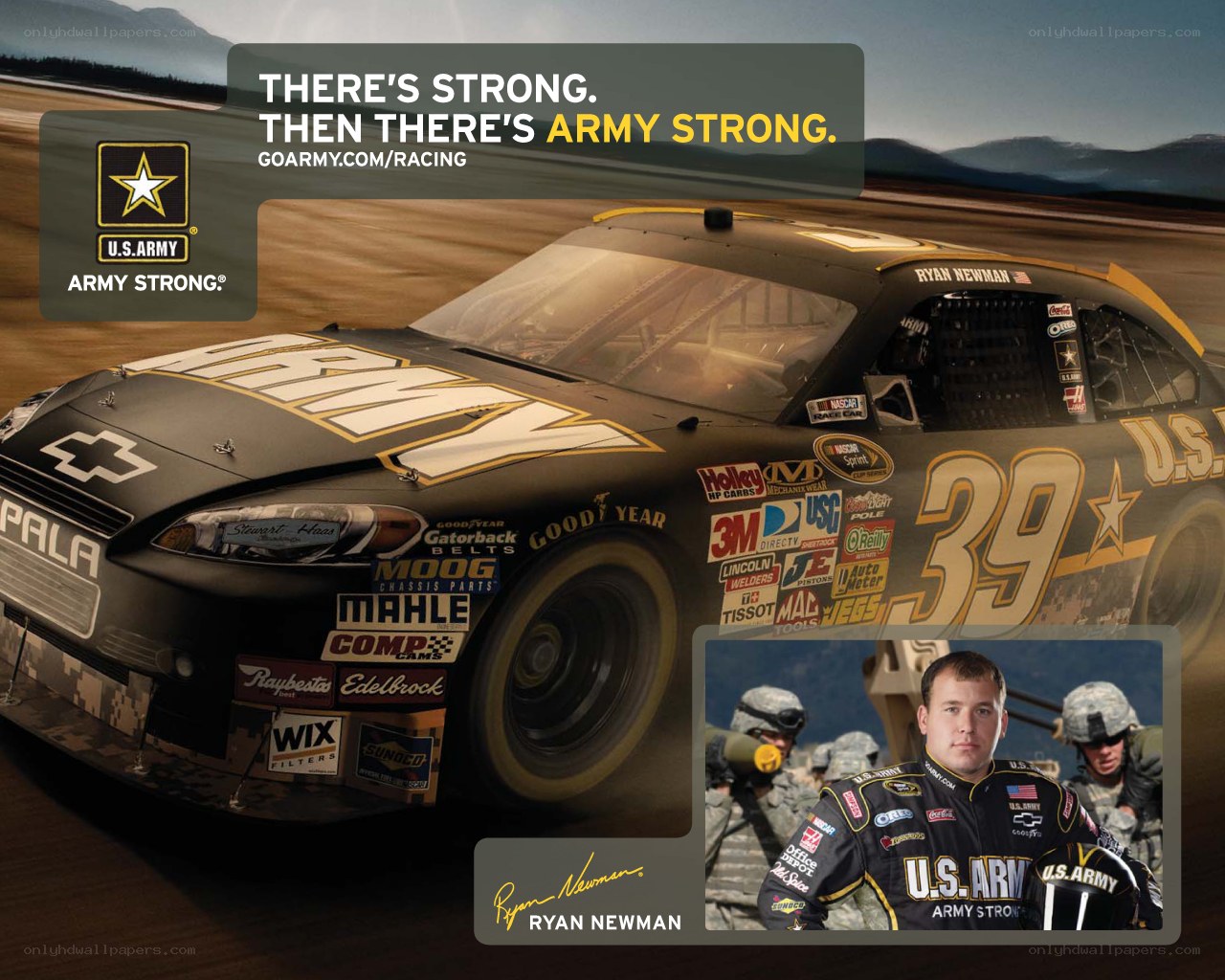 Army Strong racing ad