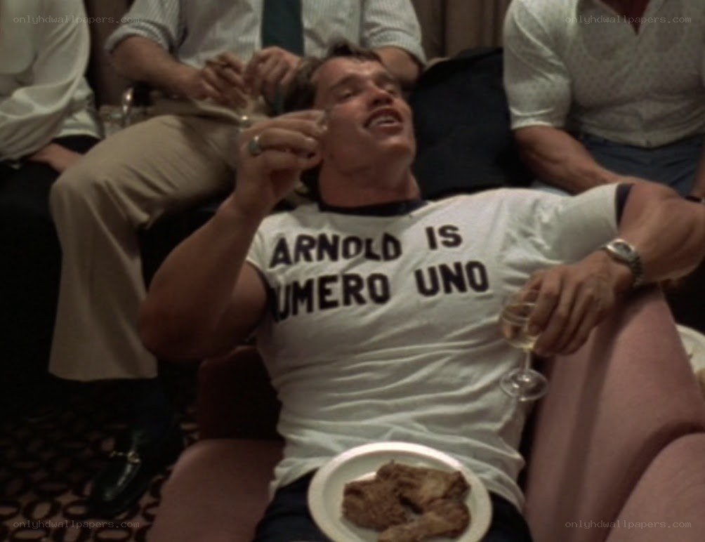 Arnold in a t-shirt