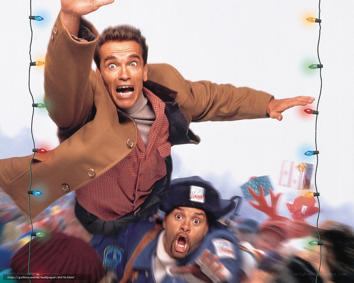 Arnold Schwarzenegger in a festive scene