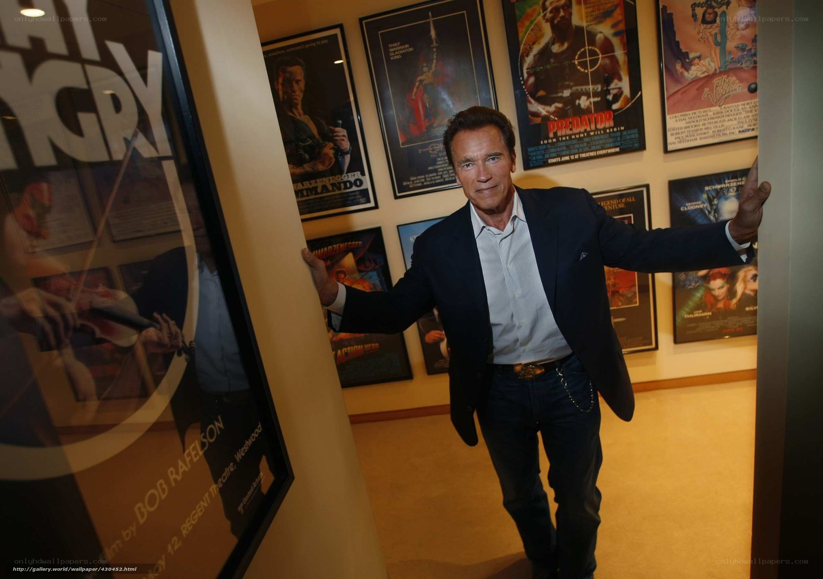 Arnold Schwarzenegger in a gallery