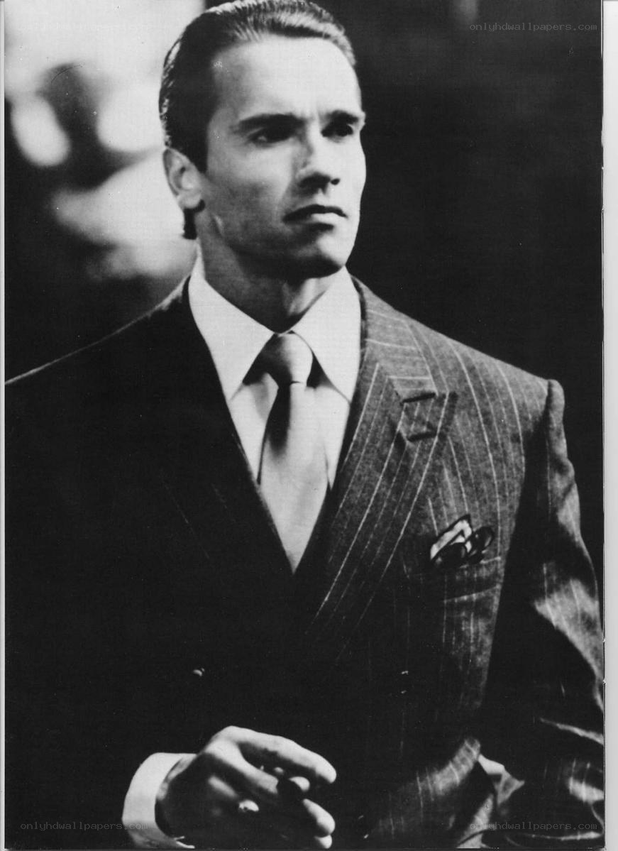 Arnold Schwarzenegger in a suit