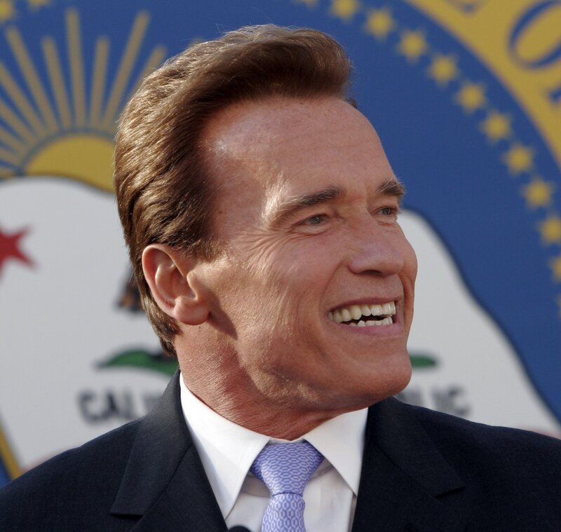 Arnold Schwarzenegger smiling