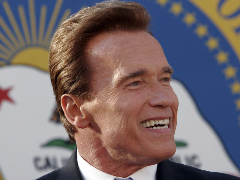 Arnold Schwarzenegger smiling