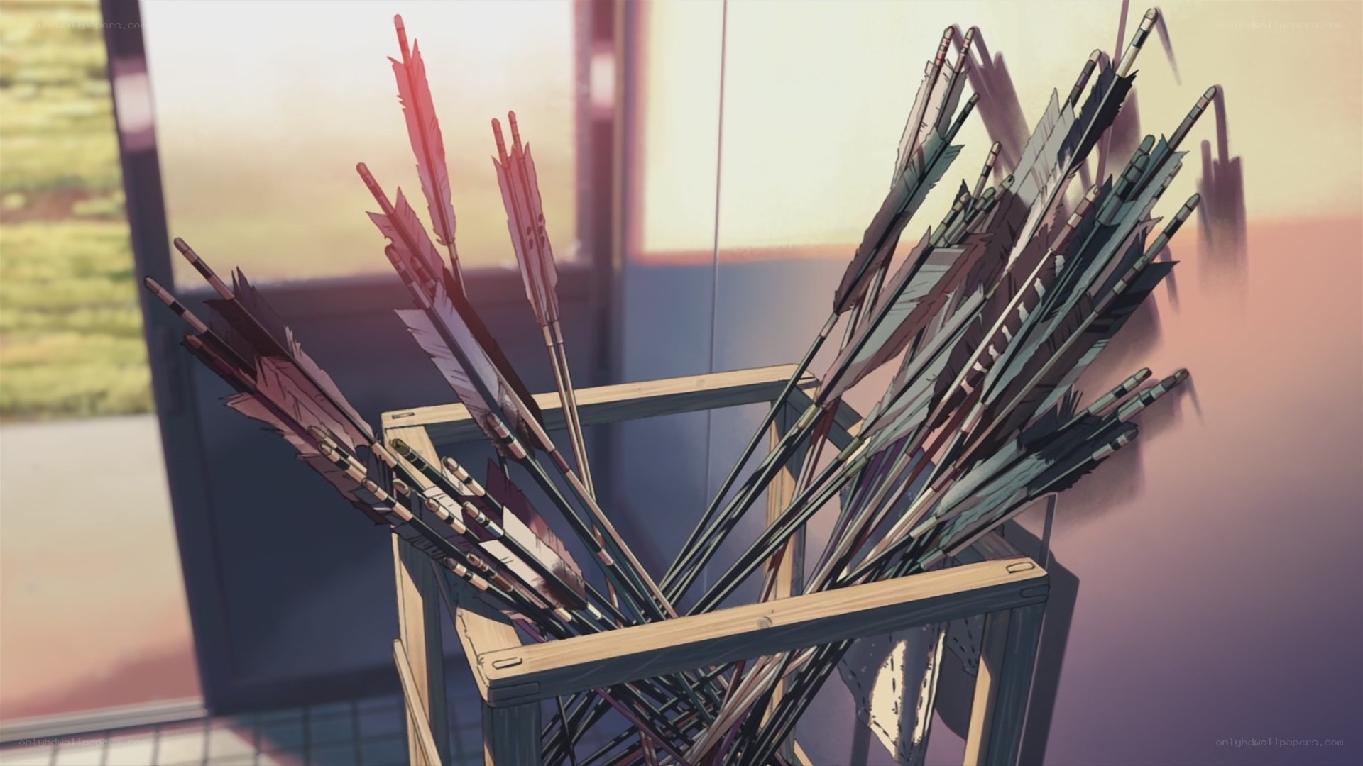 arrows in a wooden quiver
