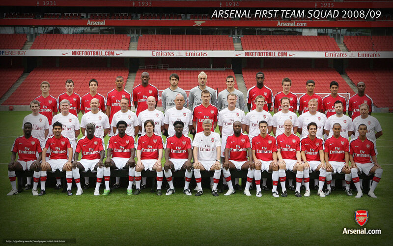 Arsenal 2008/09 squad photo