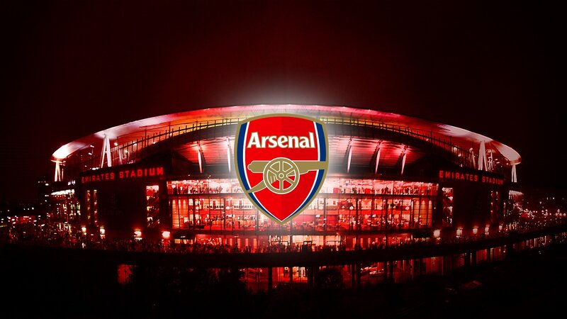Arsenal Crest at Night