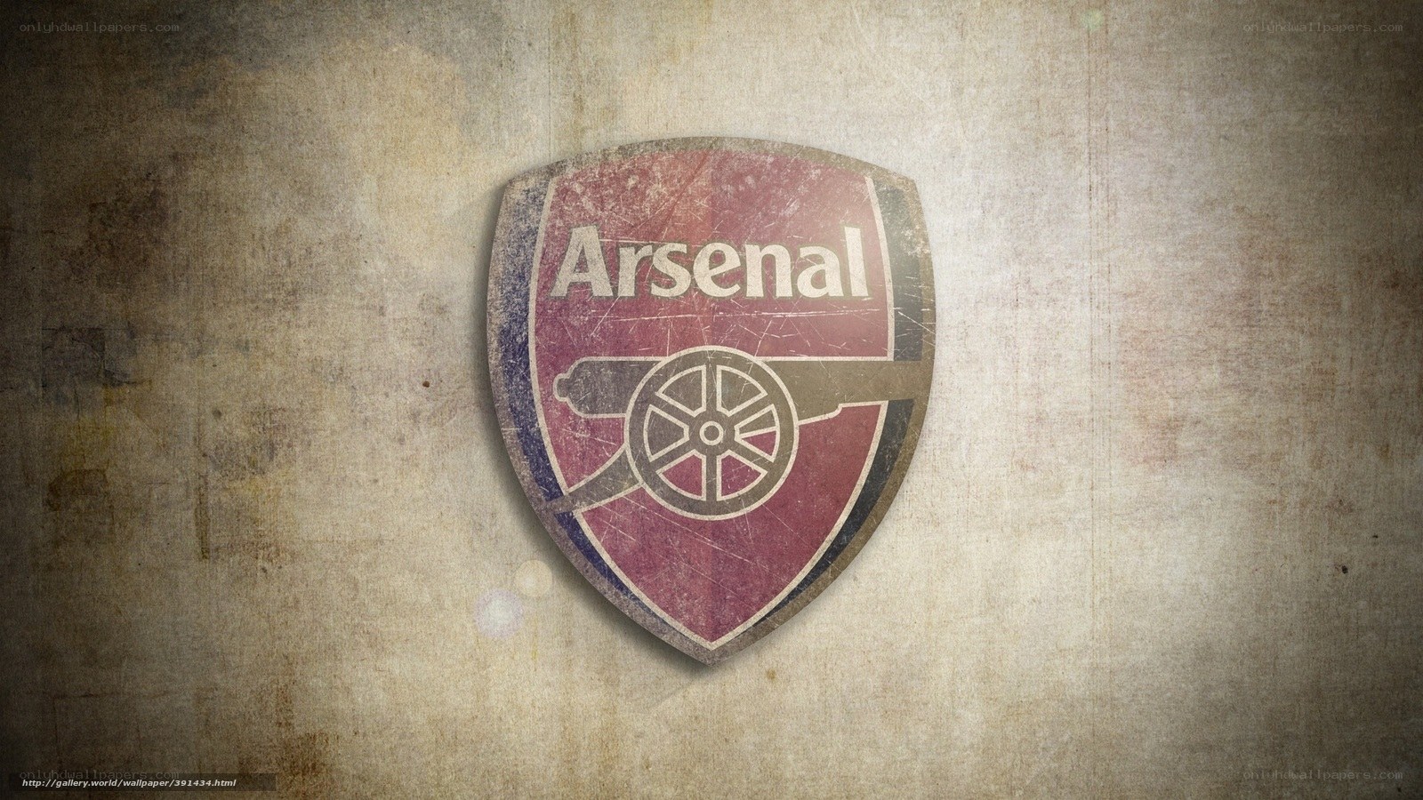 Arsenal FC crest on textured background