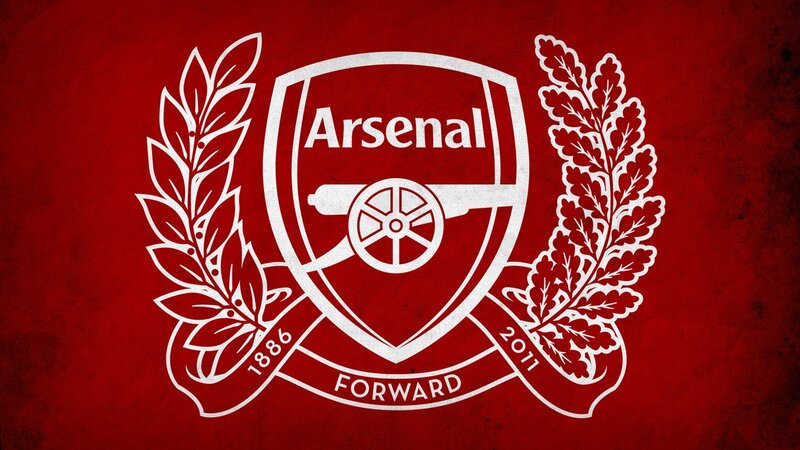 Arsenal FC Crest — Red, Bold, Vector Art