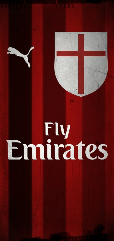 Arsenal FC Crest — Red, Dramatic, Digital Art, Puma Logo