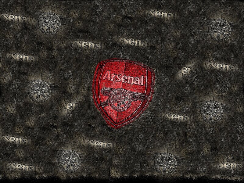 Arsenal FC Crest — Red, Gritty, Digital Art
