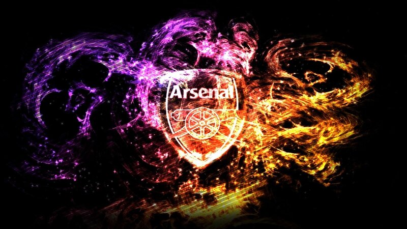 Arsenal FC logo with energy effects