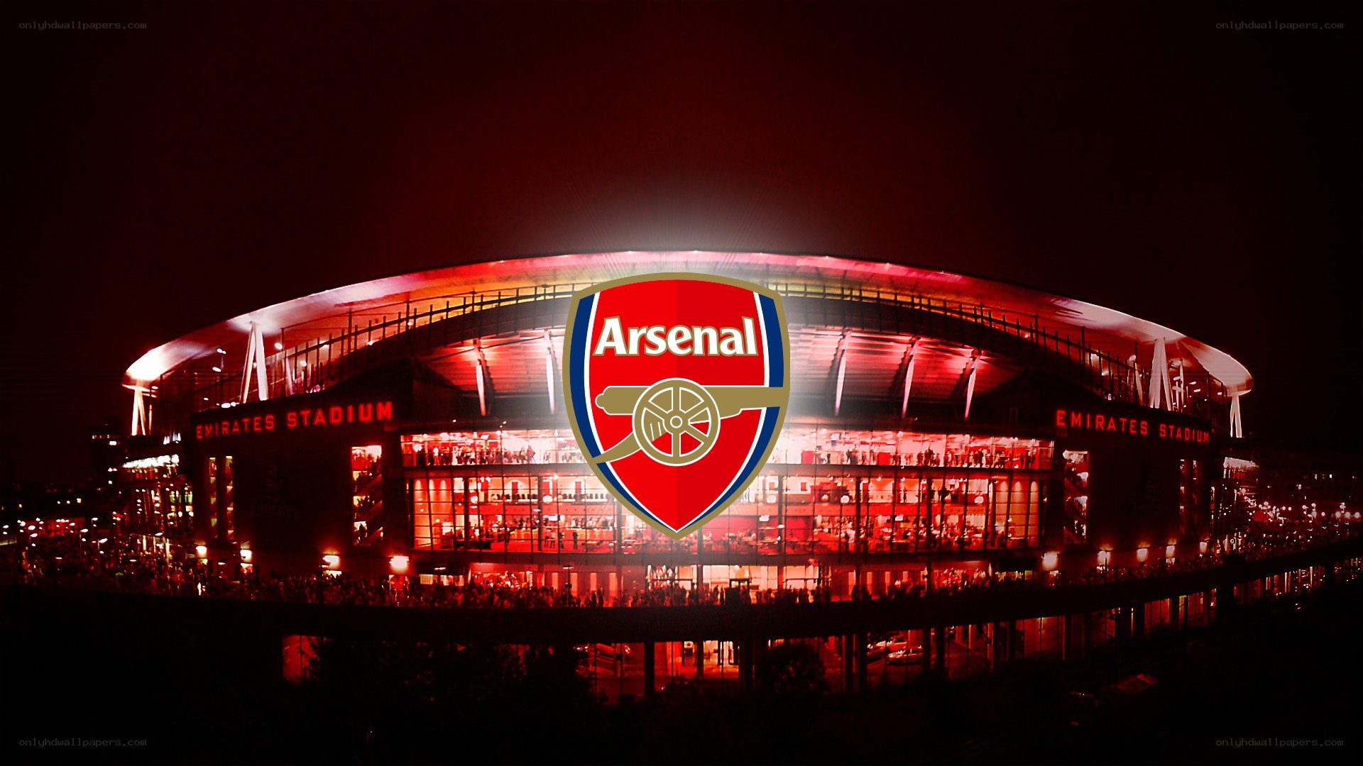 Arsenal logo at Emirates Stadium