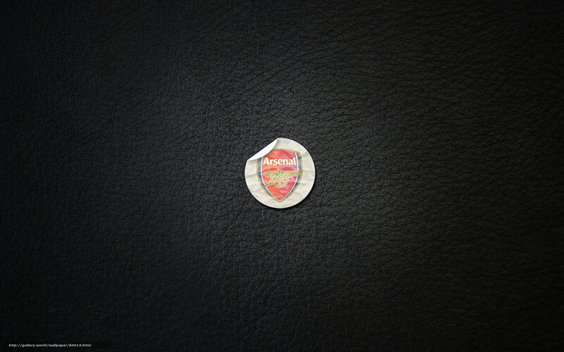 Arsenal logo on black leather