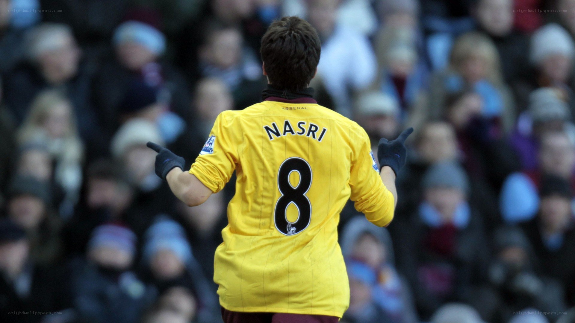 Arsenal player celebrating