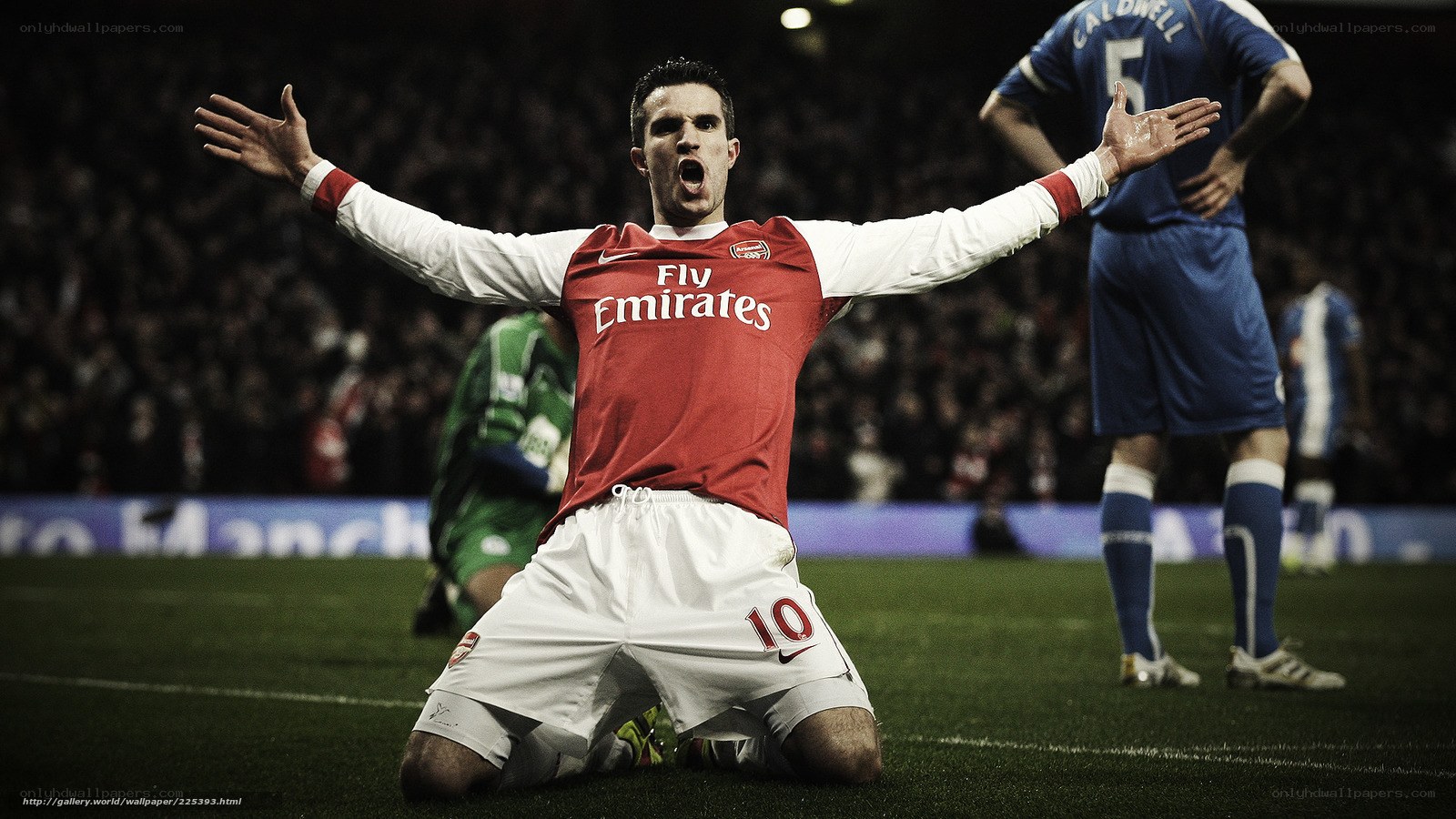 Arsenal player celebrating goal