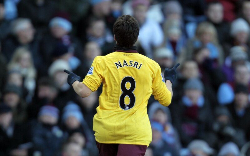 Arsenal player celebrating