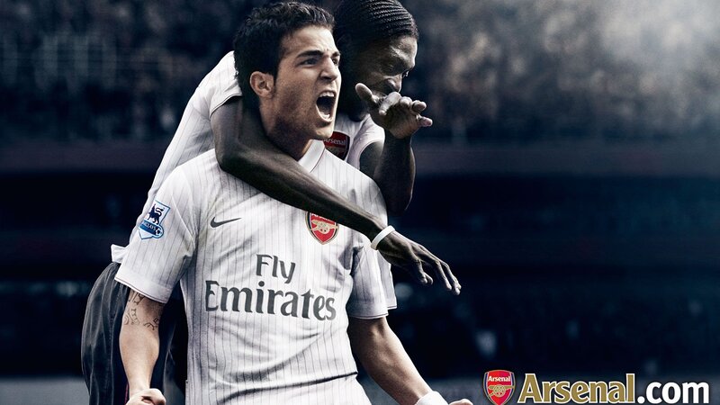 Arsenal players celebrating