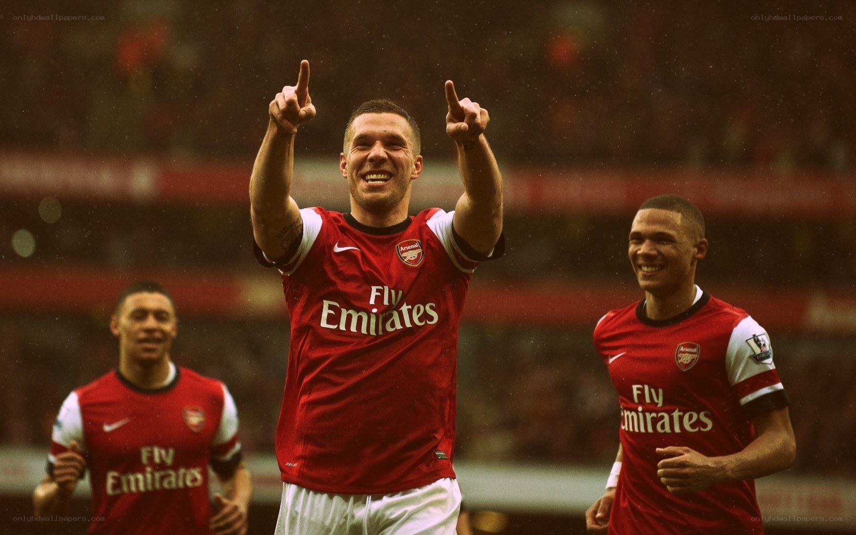 Arsenal players celebrating