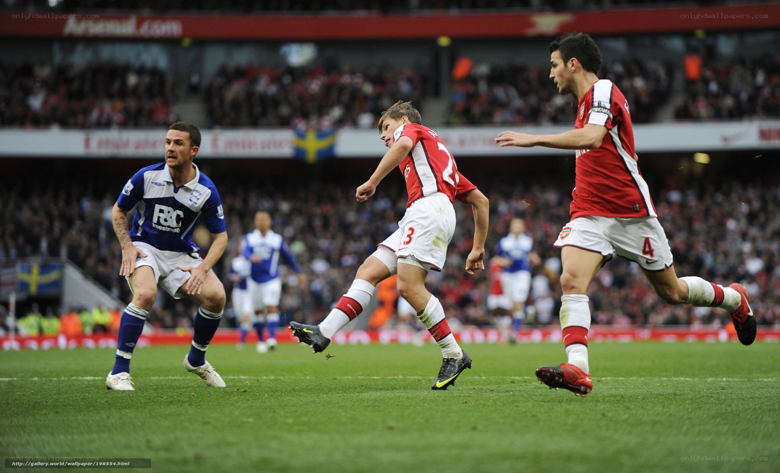 Arsenal players in action
