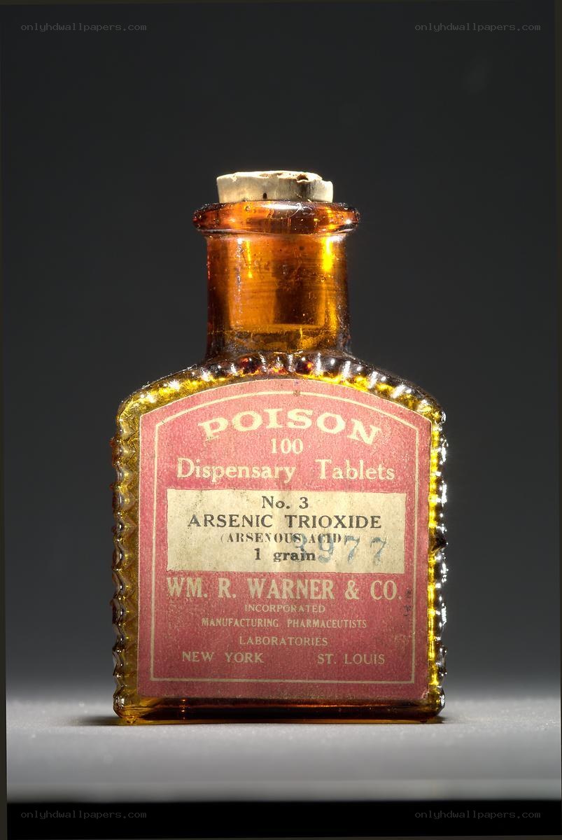 Arsenic trioxide poison bottle