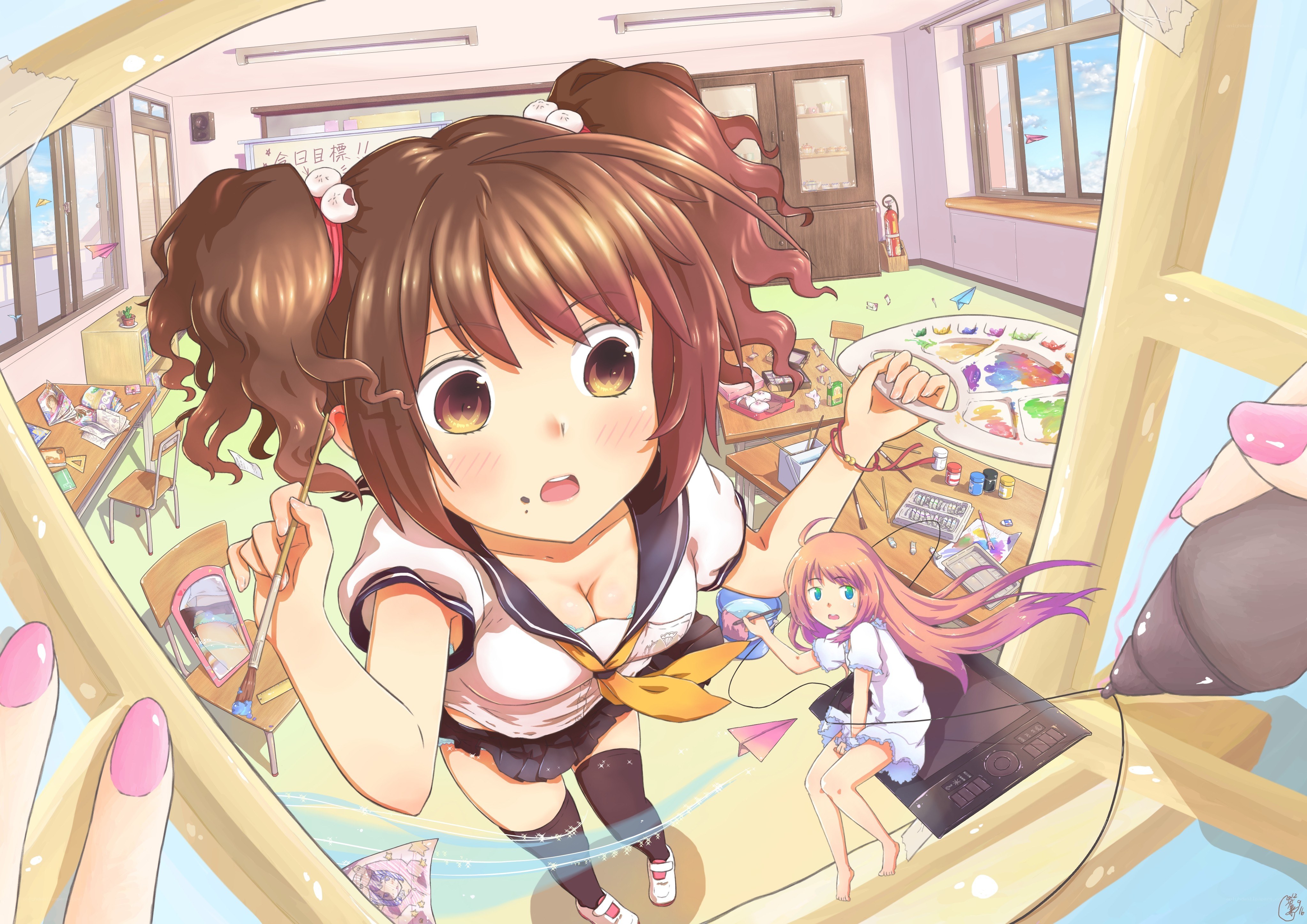 art class with anime girls