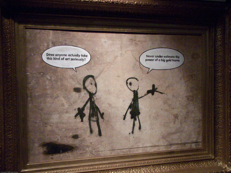 Art critique in a gold frame