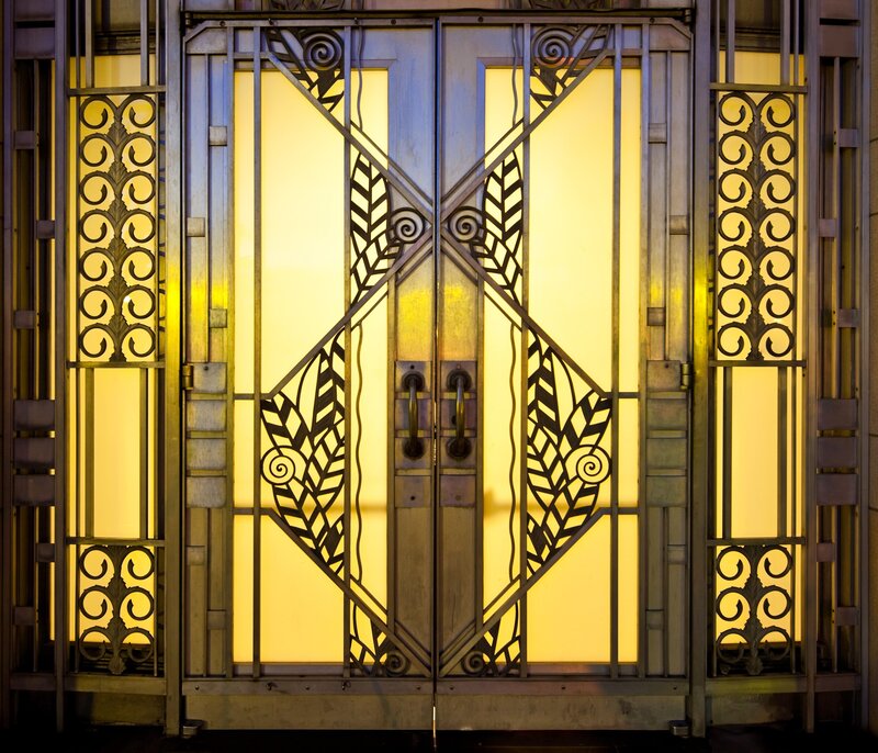 Art Deco metal doors