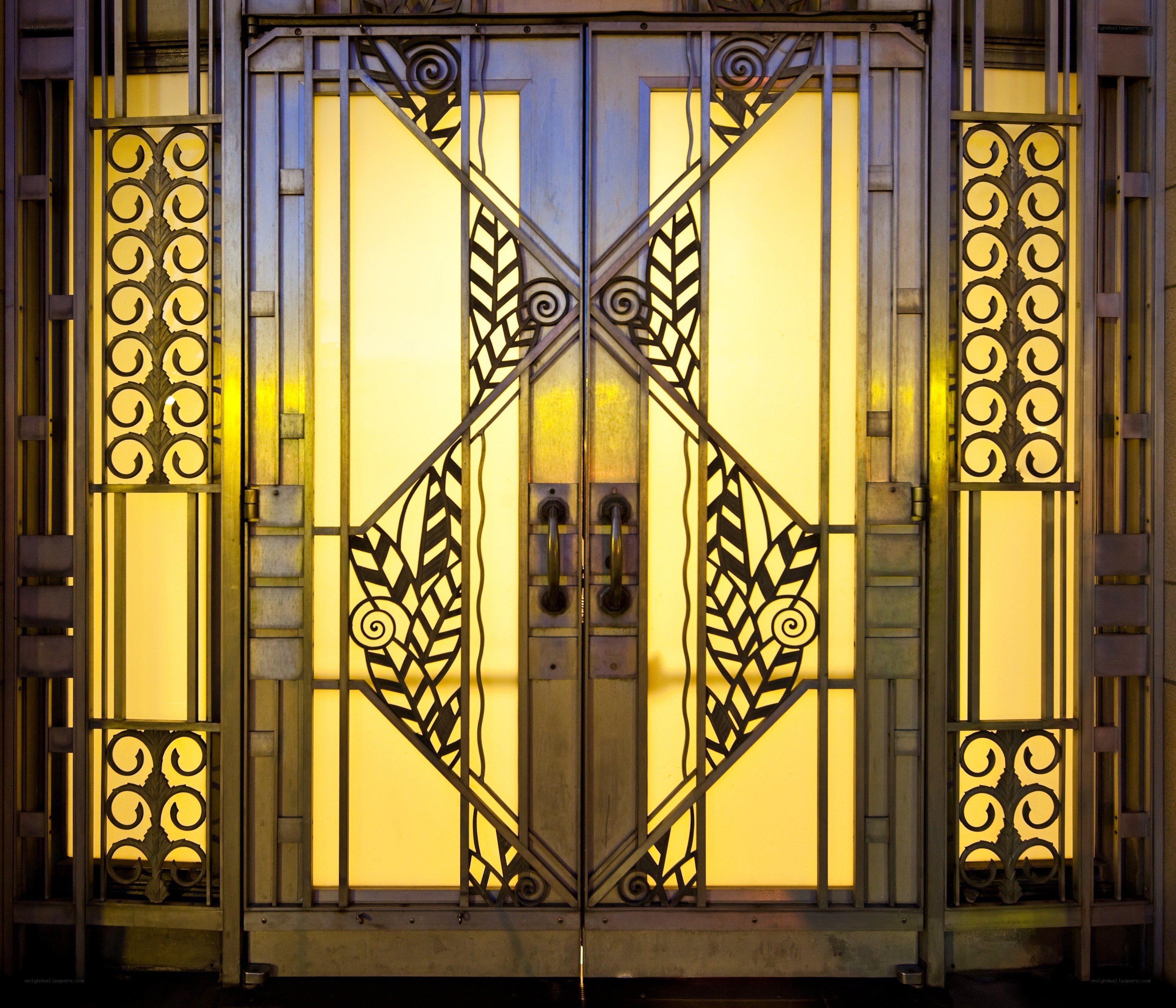 Art Deco metal doors