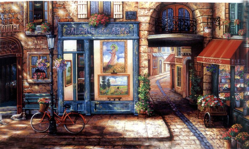 Art Gallery Storefront — Blue