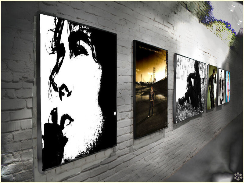 art gallery wall with photos