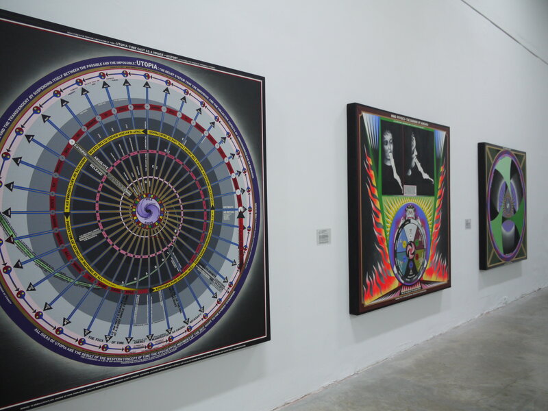 Art gallery with conceptual art