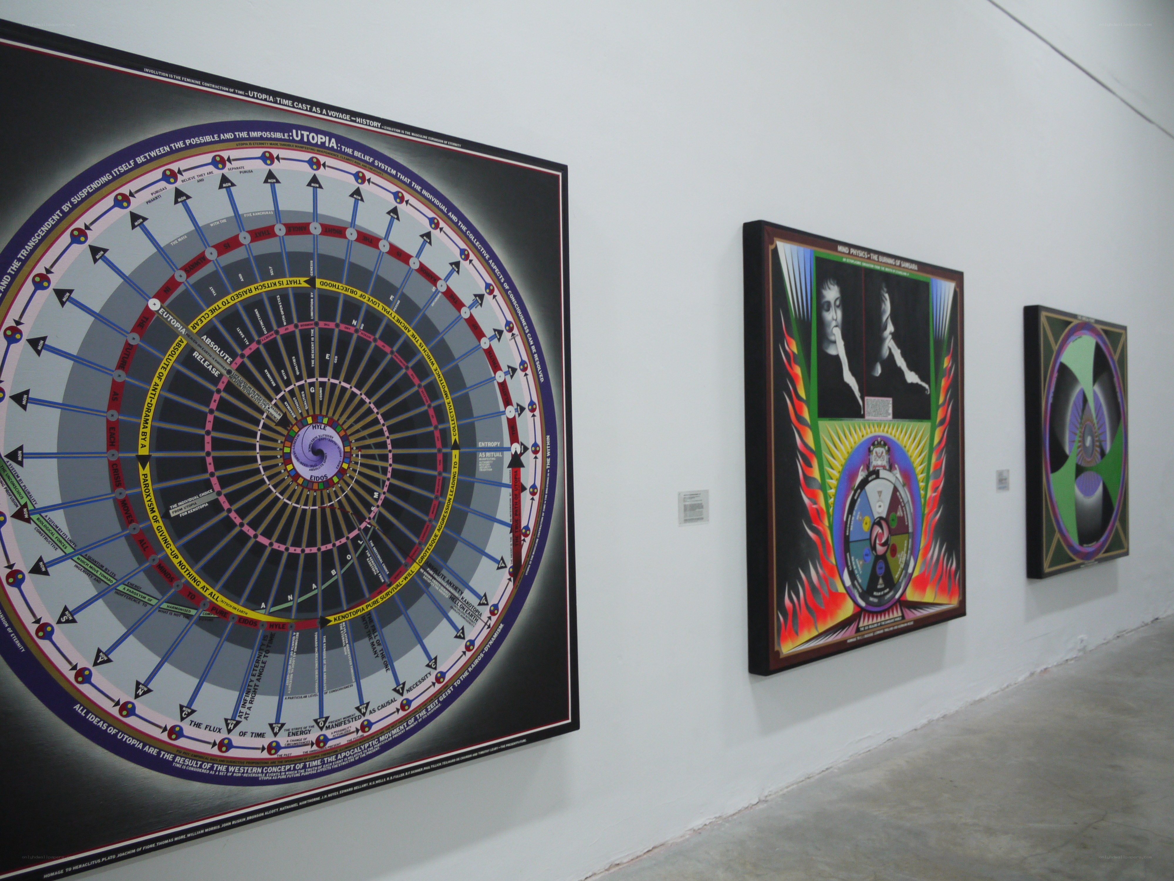Art gallery with conceptual art
