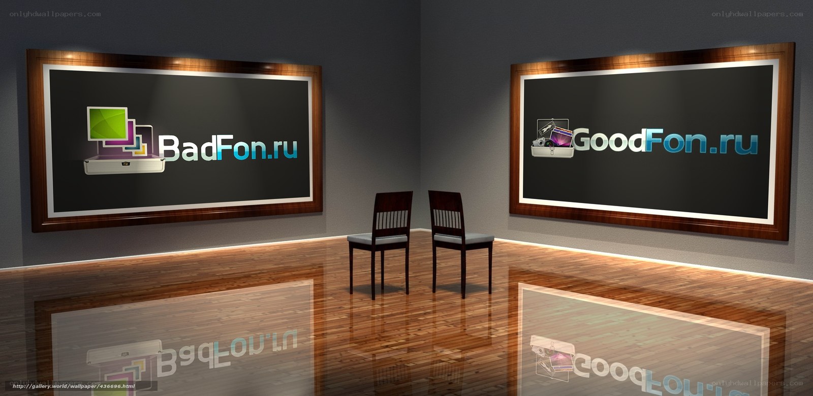 Art gallery with digital displays