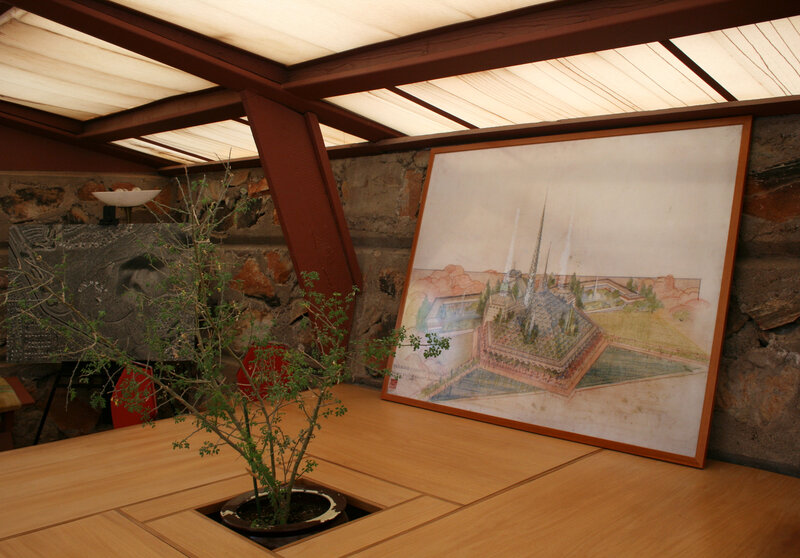 Art in a wooden room